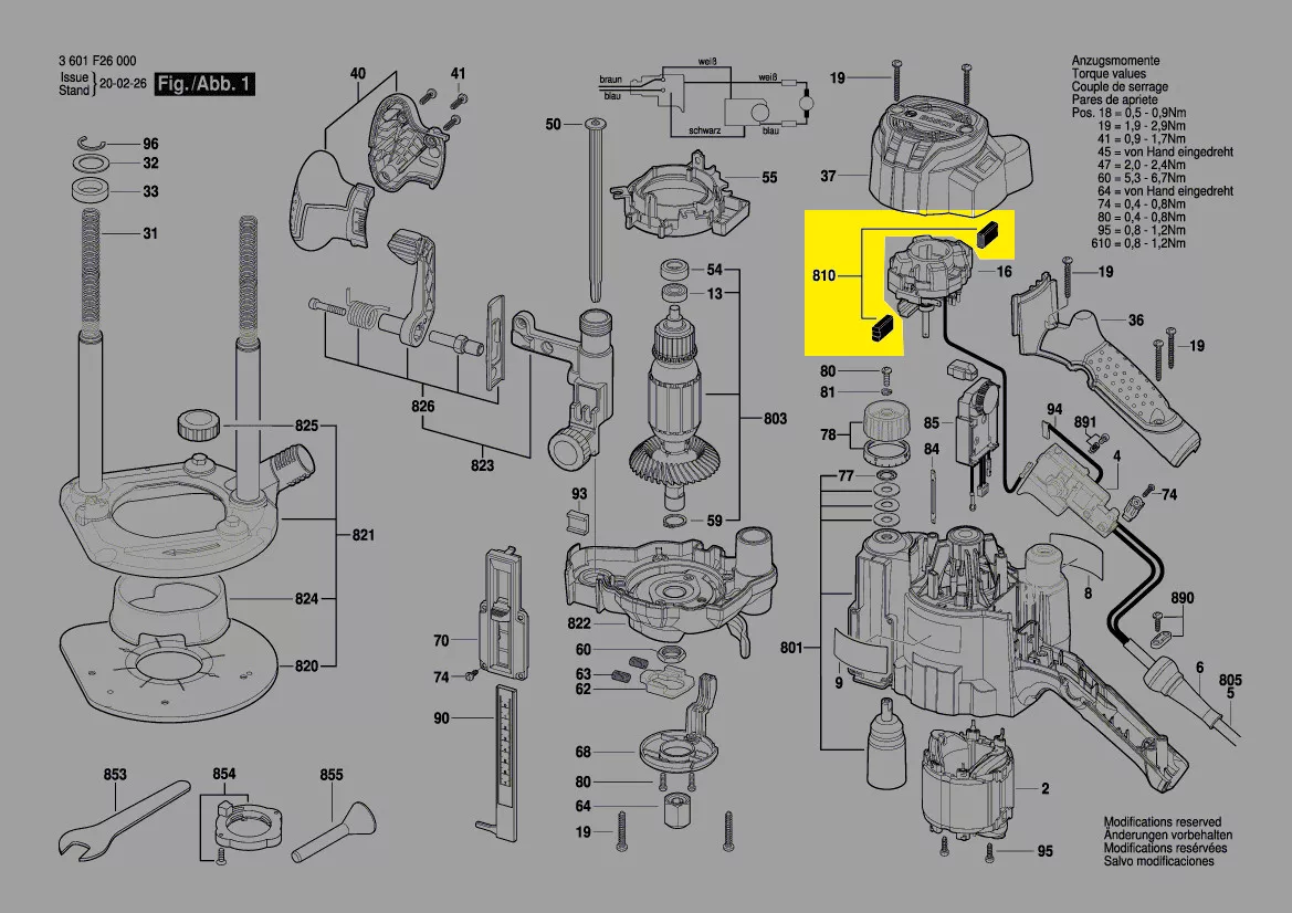 Balais charbon réf. 2 604 321 958 Bosch